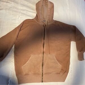 Aerie brown zip hoodie